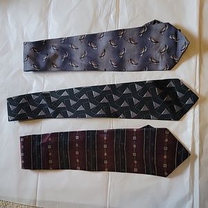 Mens patterned tie set
